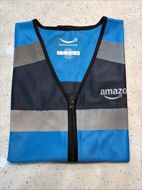 Amazon Blue and Gray Reflective Safety Vest - Men's XL